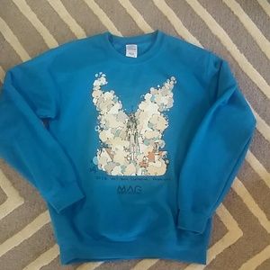 Gildan Small Blue Art Graphic Design Sweater